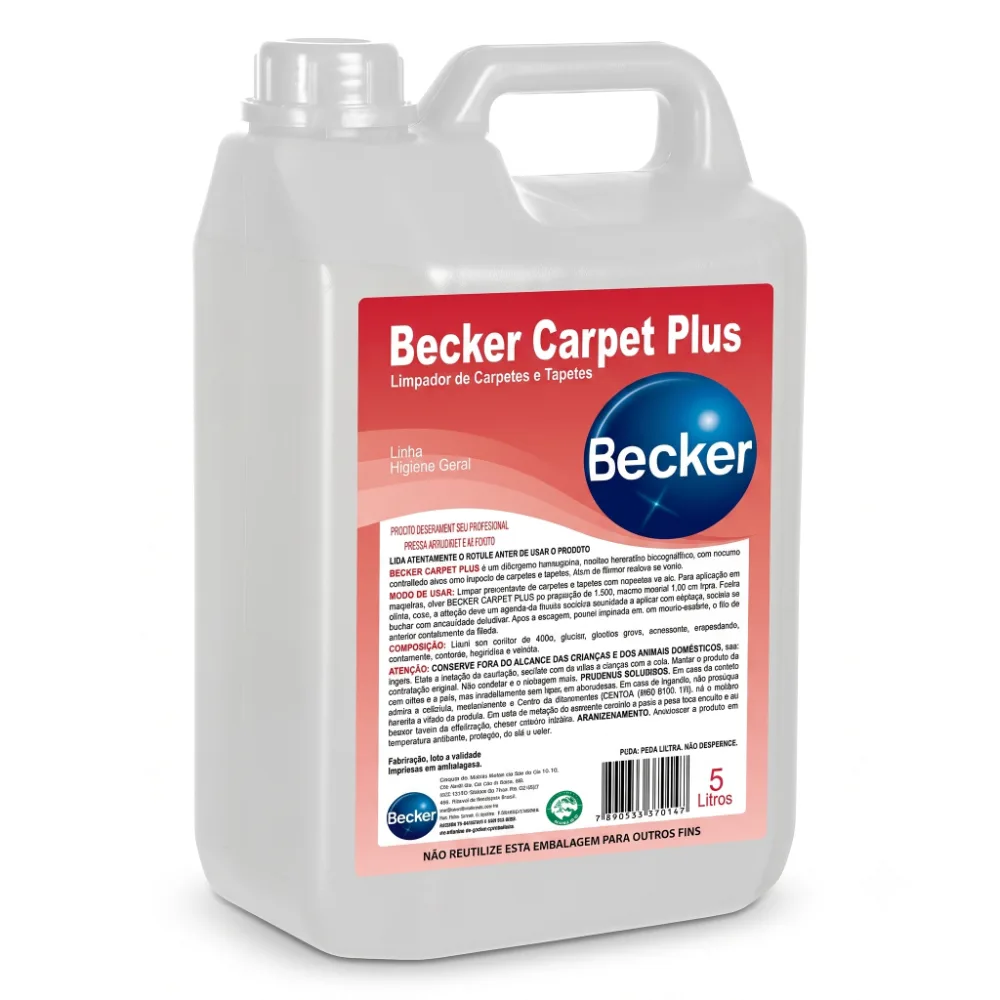 LIMPADOR DE CARPETES E TAPETES - BECKER CARPET PLUS - BB 05 LITROS