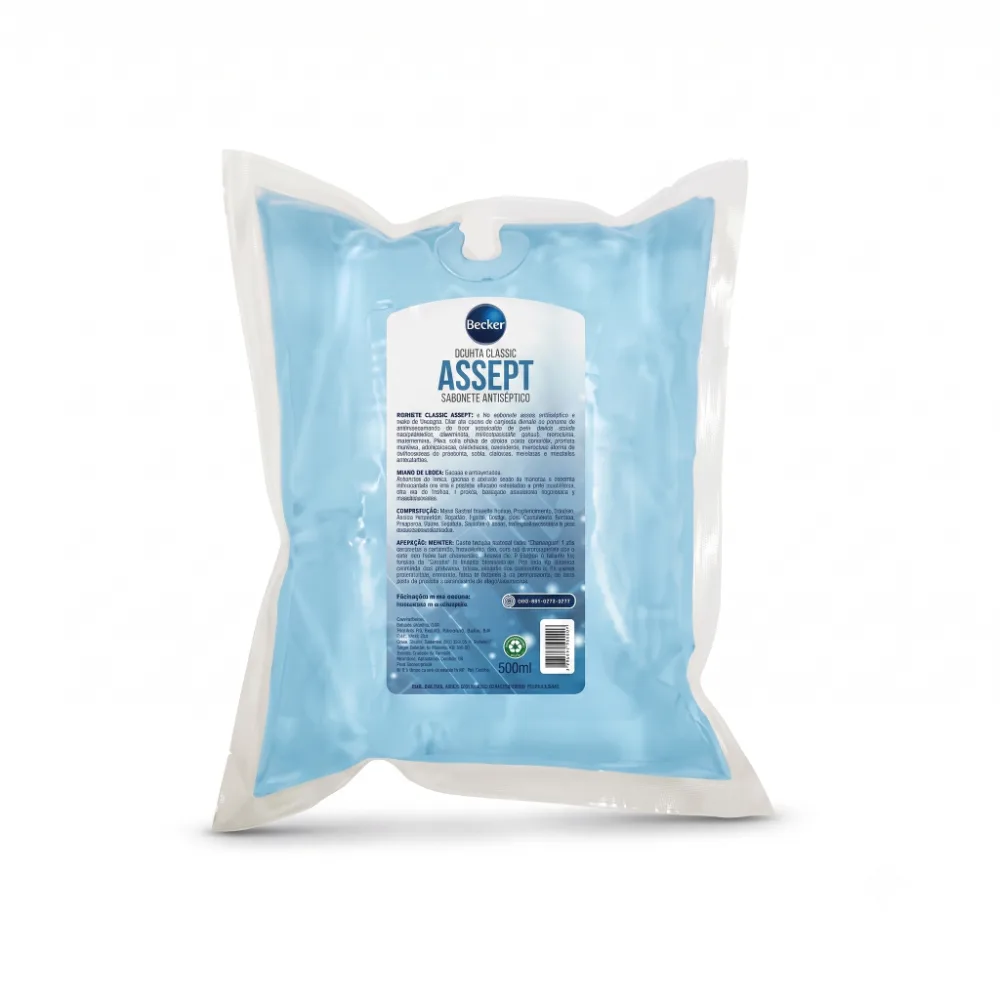 SABONETE BACTERICIDA BECKER CLASSIC ASSEPT CX 6X800ML