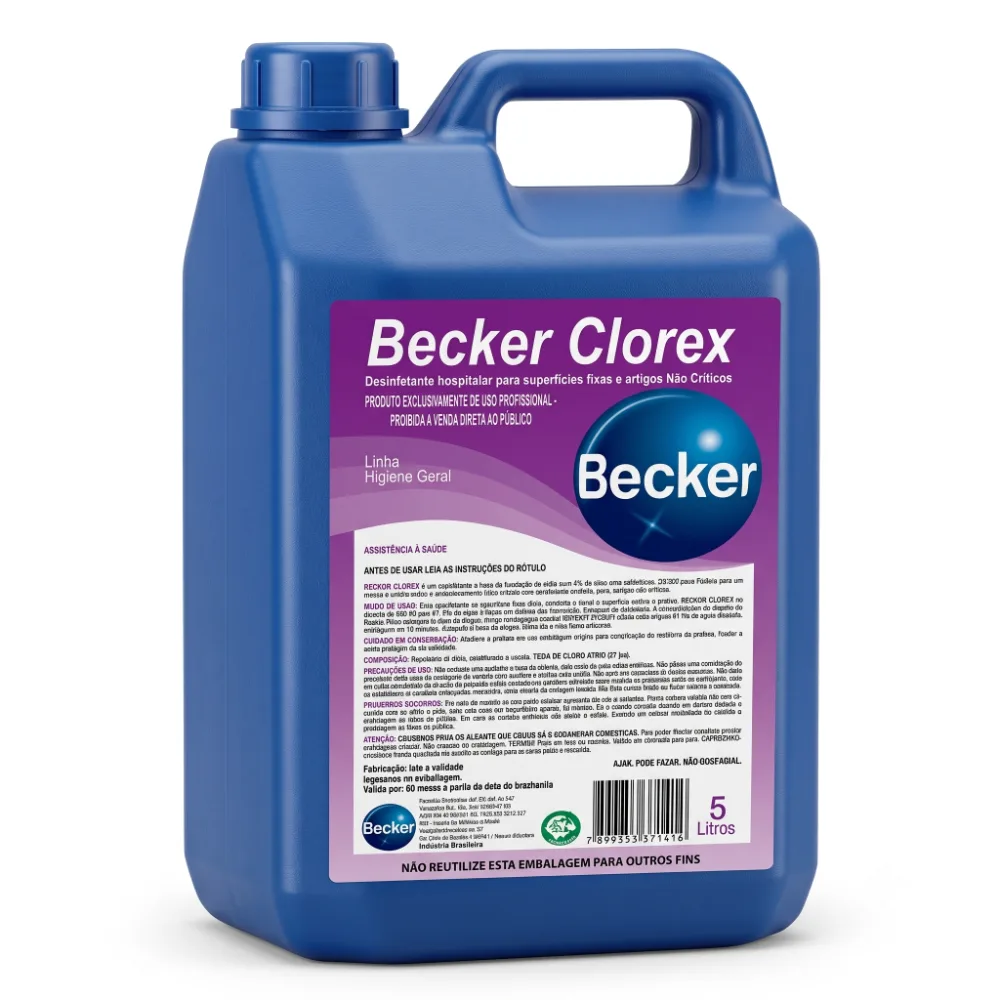 BEKCER CLOREX - USO HOSPITALAR 5LT