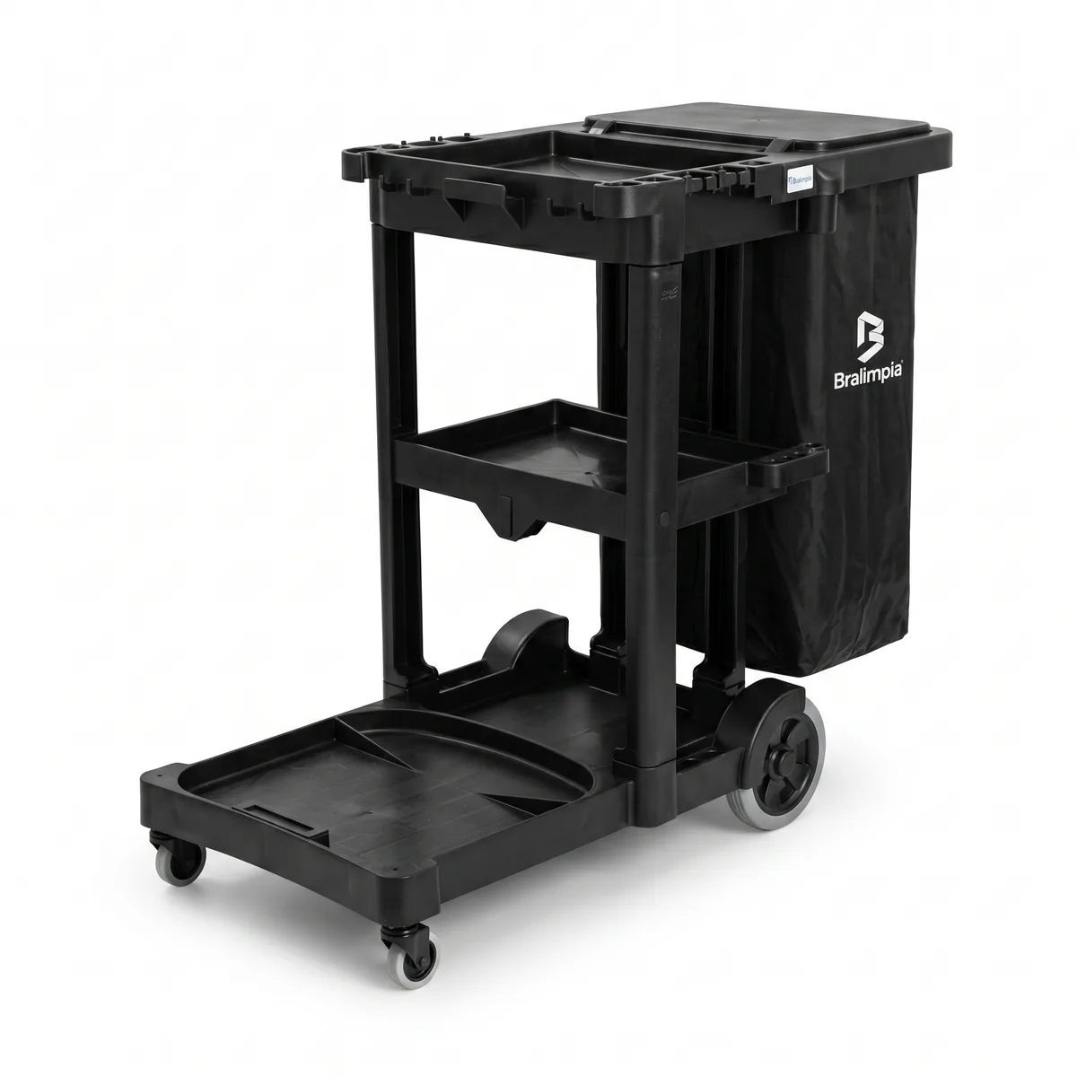 CARRO FUNCIONAL AMERICA BLACK - BRALIMPIA - TAMPA SIMPLES
