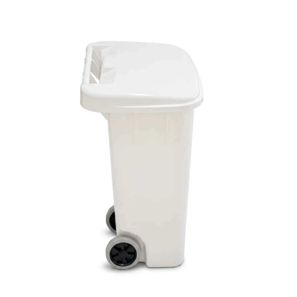 COLETOR DE PEDAL 100 L BRALIMPIA BRANCO COM RODAS