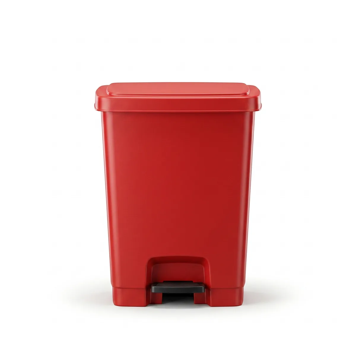COLETOR DE PEDAL - 100 LTS - VERMELHO C/ RODAS