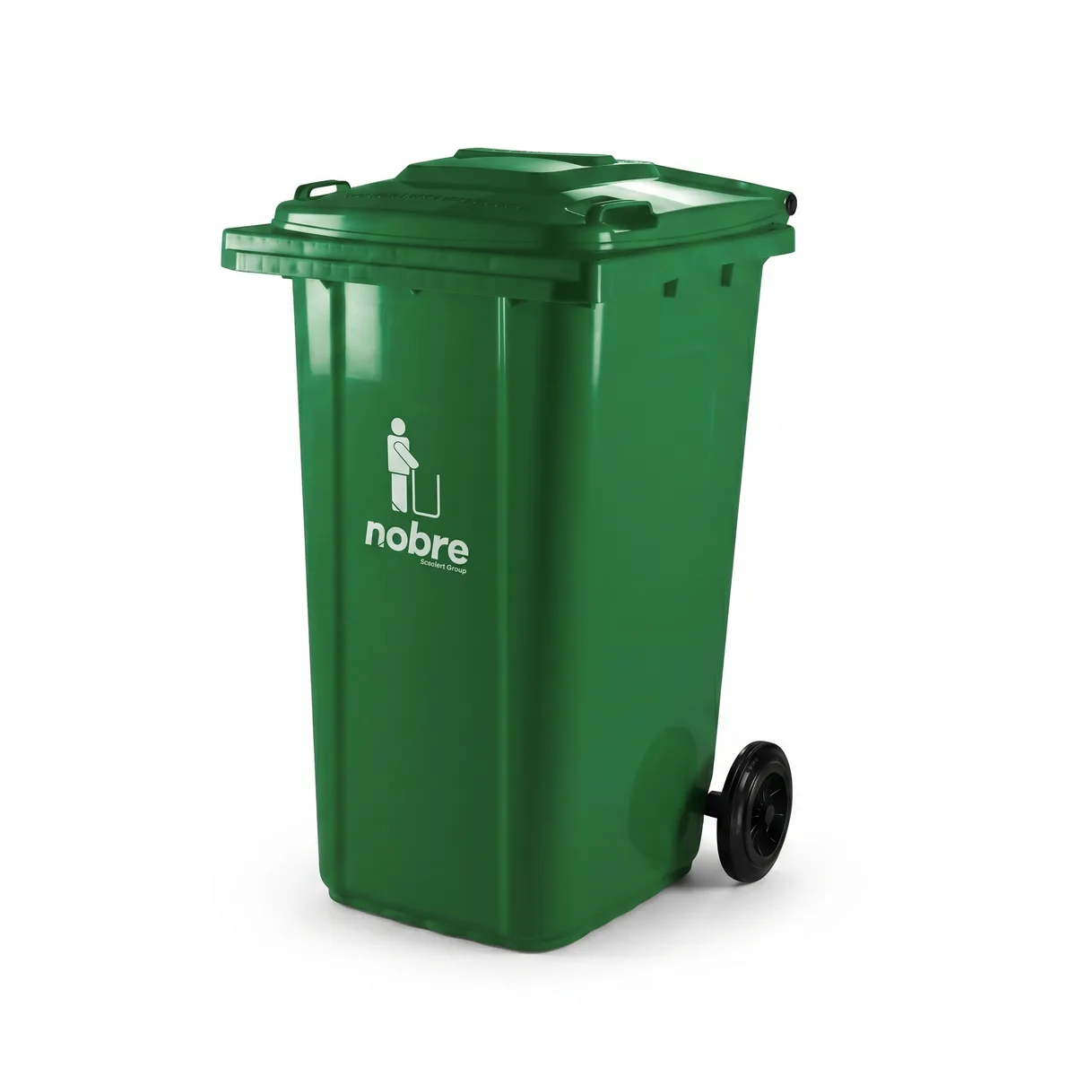 COLETORA PLASTICA 240l. c/rodas - VERDE