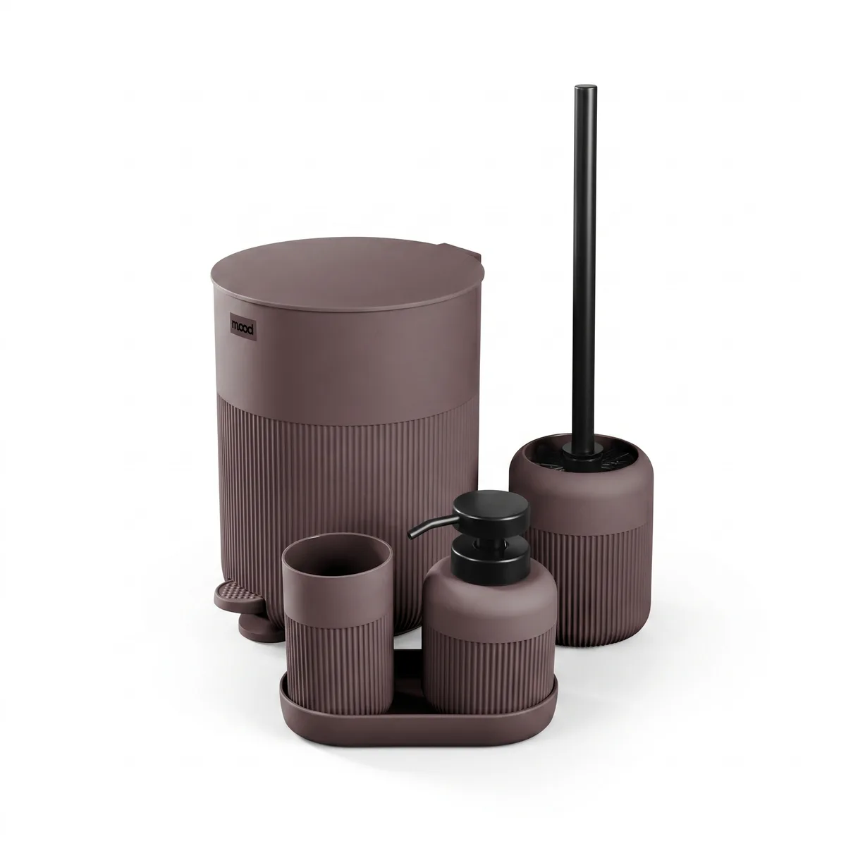 CONJUNTO PARA BANHEIRO C/ 5 PÇS CAFÉ CONCEPT