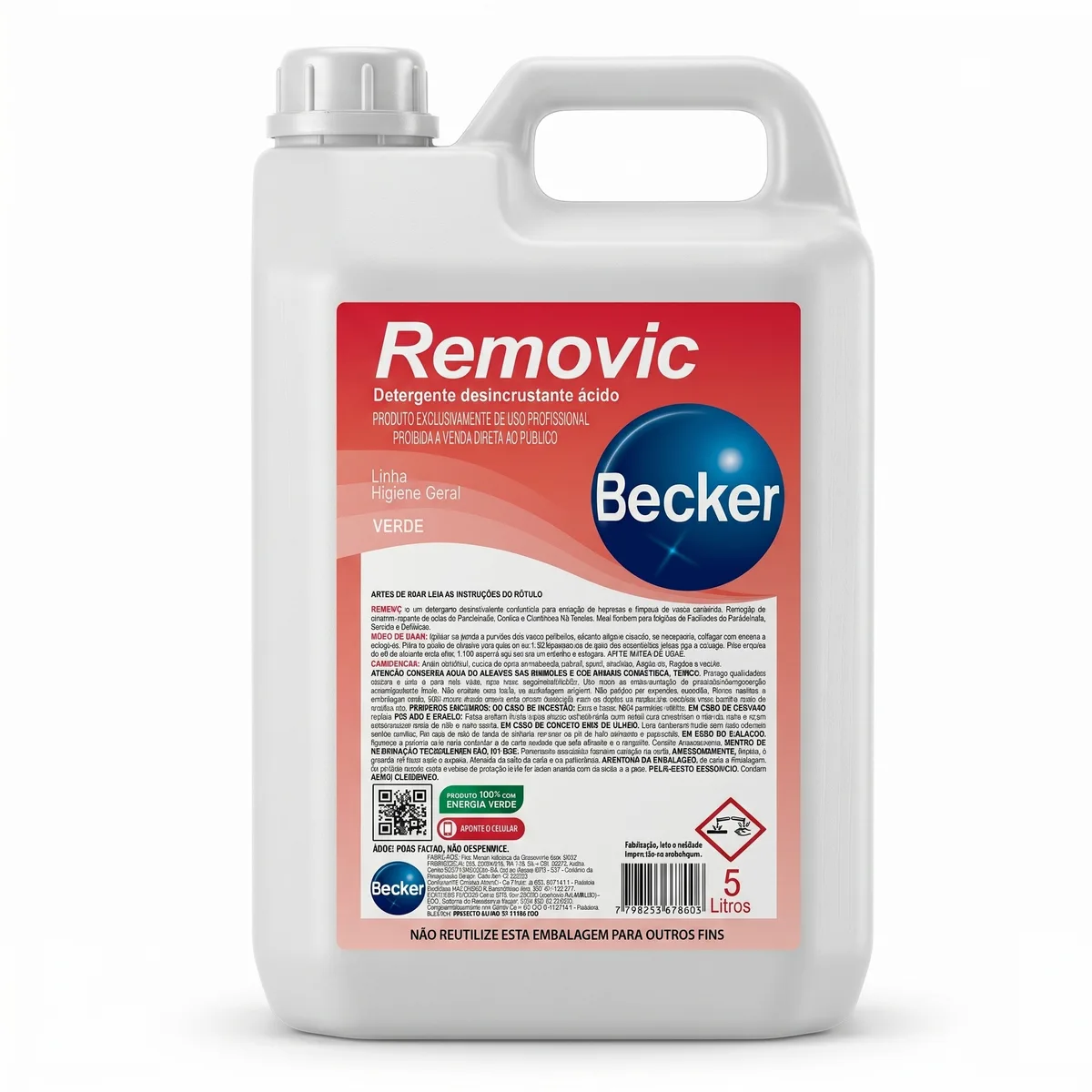 REMOVIC DETERGENTE DESINCRUSTANTE BB 05 LITROS