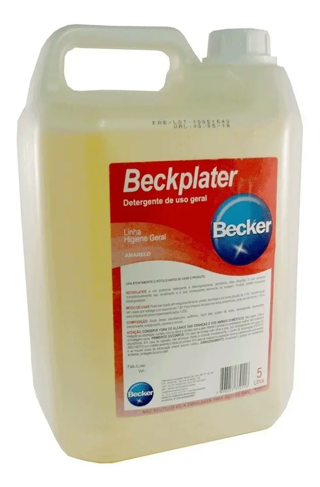DETERGENTE NEUTRO - VERSÁTIL BECKPLATER BB 05 LITROS