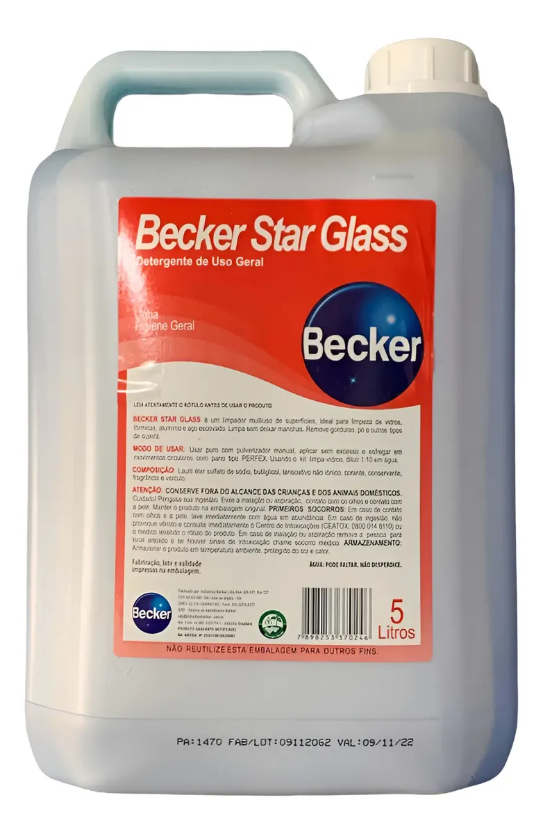 VERSÁTIL MULTIUSO STAR GLASS - LIMPA VIDROS BB 05 LITROS